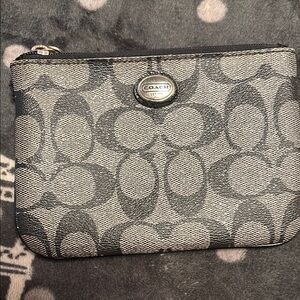 Coach Black and Gray Coin Pouch